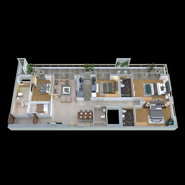 dlf arbour floor plan